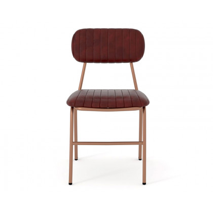 HMR Modern Dining Chairs with Faux Leather Upholstery (Set of 8) - Wine Red