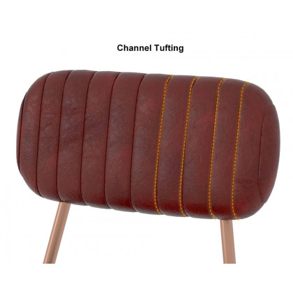 HMR Modern Dining Chairs with Faux Leather Upholstery (Set of 8) - Wine Red