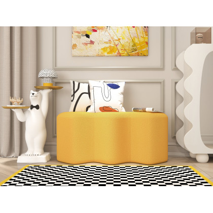HMR - Modern White Bear Side Table Resin Tiered Tray Top End Table in Gold