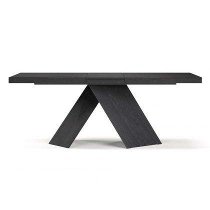 HMR Farmhouse Extendable Wood Dining Table - Black, 63"-79" (seats 6-8)