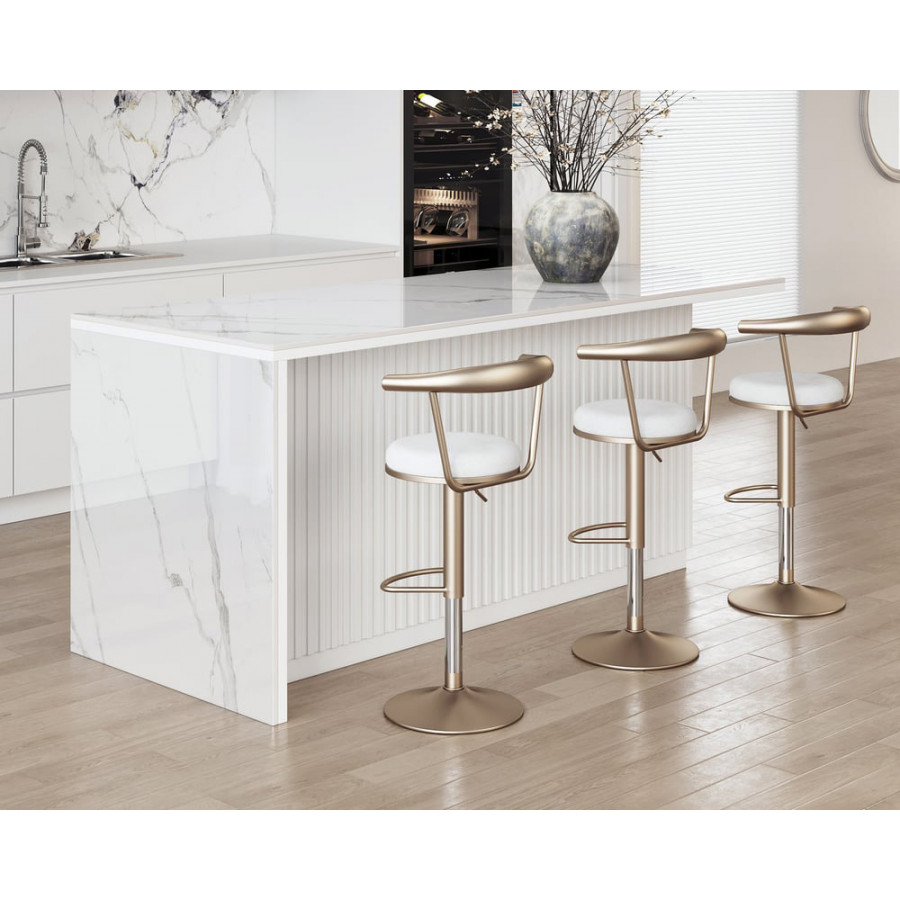 HMR Kitchen Island with Storage - White, 72“/1830mm, Sintered Stone