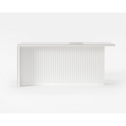 HMR Kitchen Island with Storage - White, 72“/1830mm, Sintered Stone