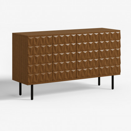 HMR - 59'' Walnut Wood Sideboard Cabinet For Dining Room