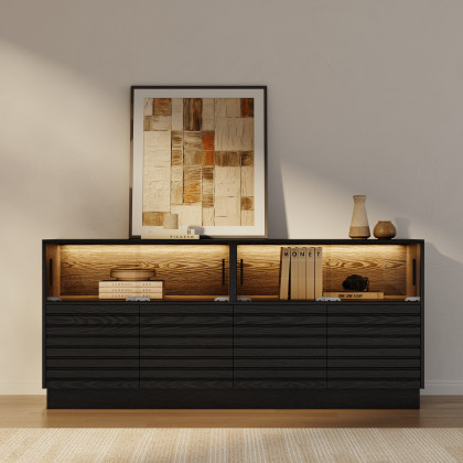 HMR - Lumoe LED Lights TV Stand & Coffee Table Set