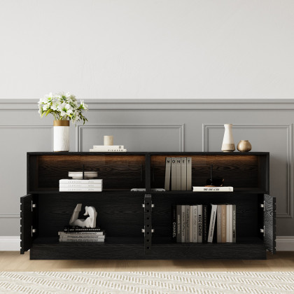 HMR - Lumoe LED Lights TV Stand & Coffee Table Set