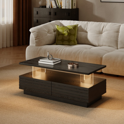 HMR - Lumoe LED Lights TV Stand & Coffee Table Set
