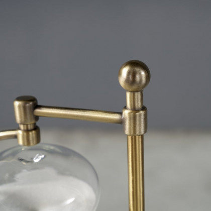 HMR - Vintage Antique Desk Decoration Brass Pen Holder 30 Minutes Hourglass Desk organizer