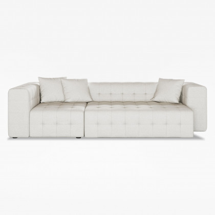 HMR - 112" Boucle Power Sectional Sofa Bed with Chaise