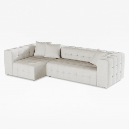 HMR - 112" Boucle Power Sectional Sofa Bed with Chaise