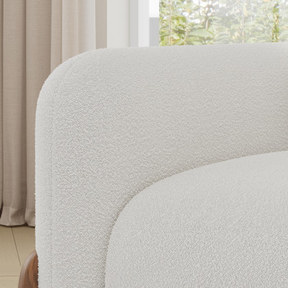HMR - 83" Curva Queen 3-Seater Boucle Pop Up Sleeper Sofa with Mattress