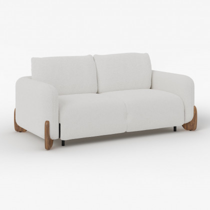 HMR - 83" Curva Queen 3-Seater Boucle Pop Up Sleeper Sofa with Mattress
