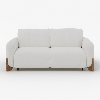 HMR - 83" Curva Queen 3-Seater Boucle Pop Up Sleeper Sofa with Mattress