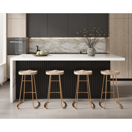 HMR Kitchen Island with Storage - White & Black, 72“/1830mm, Sintered Stone