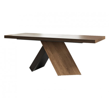 HMR Dining Set 61''-79'' Extendable Table - Walnut, Style C, With 8 Chairs
