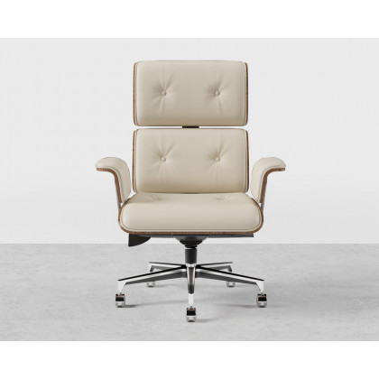 HMR Modern L-Shape Executive Desk & Office Chair Set - White, 70.9"L x 70.9"W x 29.5"H, Right Hand