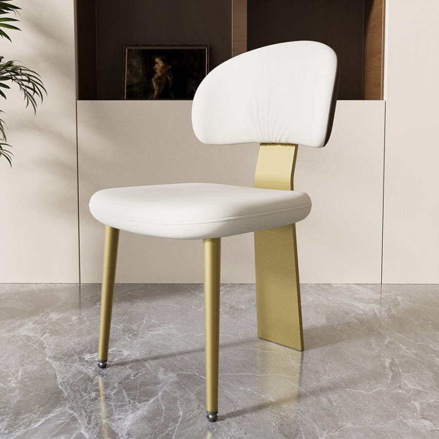 HMR - Set of 2 Modern Dining Chairs with PU Leather