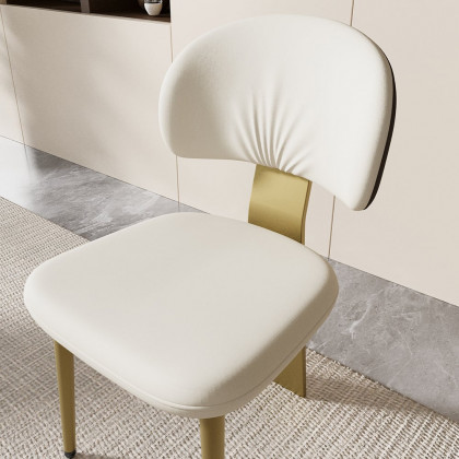 HMR - Set of 2 Modern Dining Chairs with PU Leather