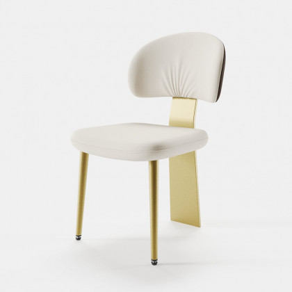 HMR - Set of 2 Modern Dining Chairs with PU Leather