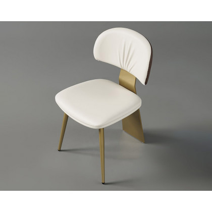 HMR - Set of 2 Modern Dining Chairs with PU Leather