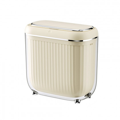 HMR - Automatic Motion Sensor Slim Trash Can with Lid Smart Touchless Garbage Can for Bathroom
