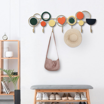 HMR - 7-Hook Modern Entryway Wall Mounted Coat Rack
