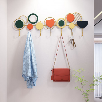 HMR - 7-Hook Modern Entryway Wall Mounted Coat Rack