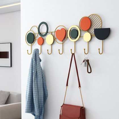 HMR - 7-Hook Modern Entryway Wall Mounted Coat Rack