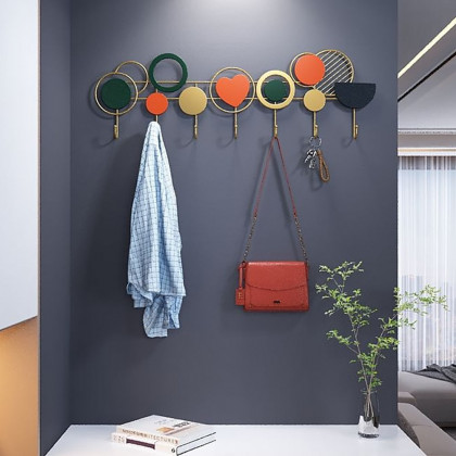 HMR - 7-Hook Modern Entryway Wall Mounted Coat Rack