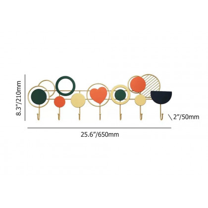 HMR - 7-Hook Modern Entryway Wall Mounted Coat Rack
