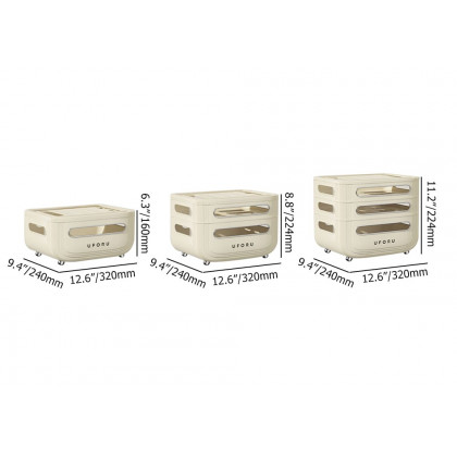 HMR - 3 Tier Modern Warm White Mount & Desktop Router Rack Box Cable Management Decor Storage