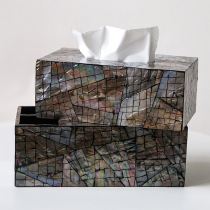 HMR - Modern Tissue Box Cover Multifunctional Nightstand Organizer with Remote Control Holder