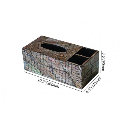 HMR - Modern Tissue Box Cover Multifunctional Nightstand Organizer with Remote Control Holder