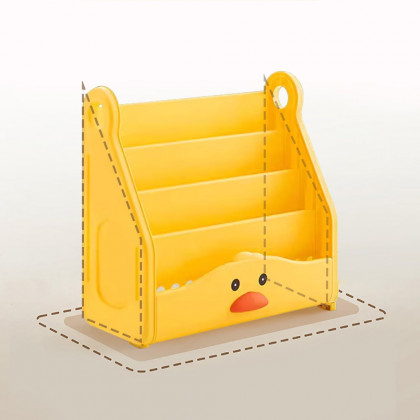 HMR - 4-Tier Little Duck Toy Storage Rack Organizer Children Bookshelf