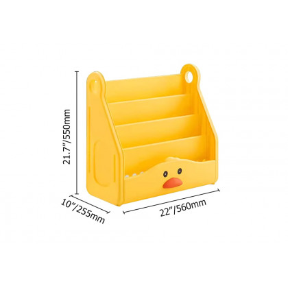 HMR - 4-Tier Little Duck Toy Storage Rack Organizer Children Bookshelf
