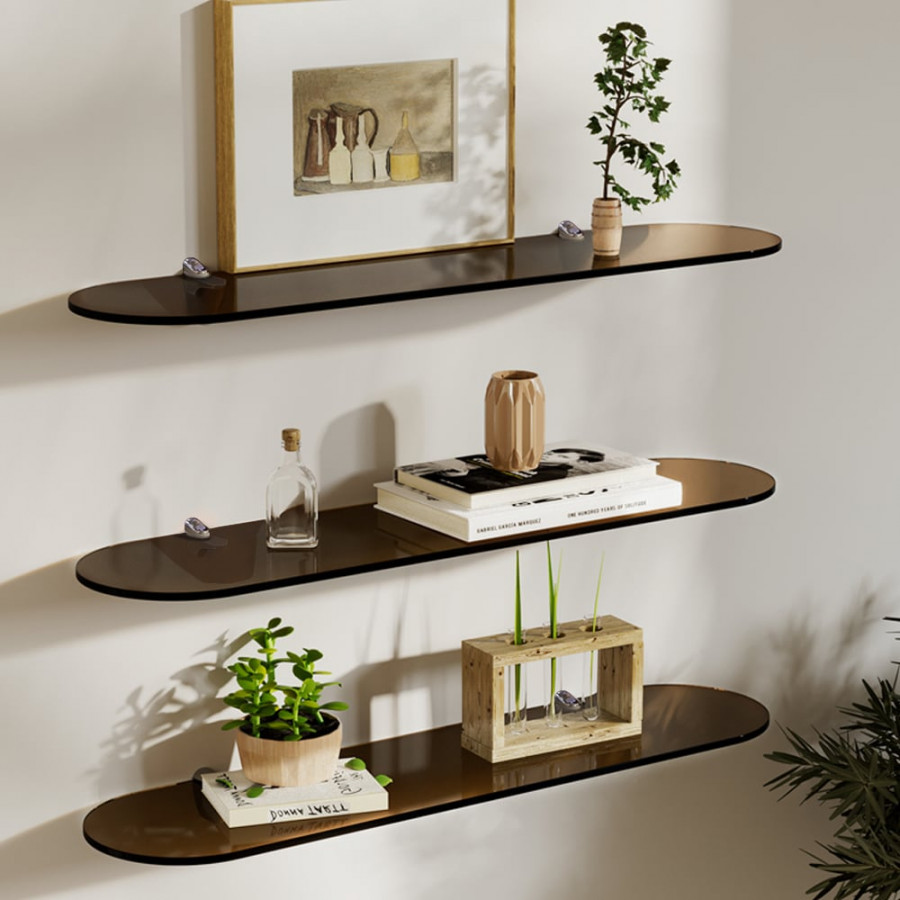 HMR - 3-Tier Acrylic Wall Mounted Storage Racks Floating Shelves