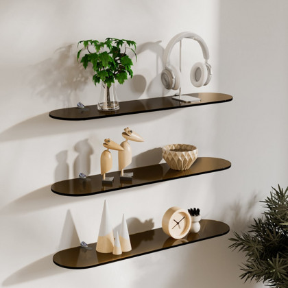 HMR - 3-Tier Acrylic Wall Mounted Storage Racks Floating Shelves