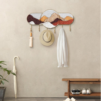 HMR - 23.7'' Wall Art Decorative Coat Rack with 6 Hooks