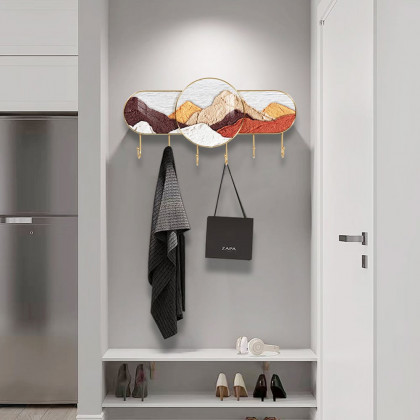 HMR - 23.7'' Wall Art Decorative Coat Rack with 6 Hooks