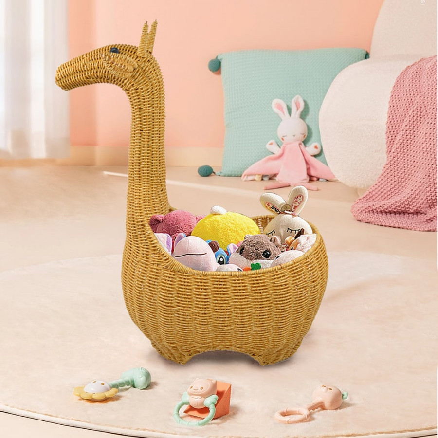 HMR - 23.6'' Giraffe Rattan Floor Toy Storage Basket