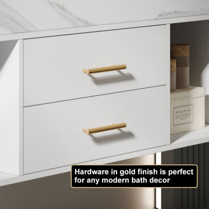 HMR Modern 39" Bathroom Vanity Set with Sink - White