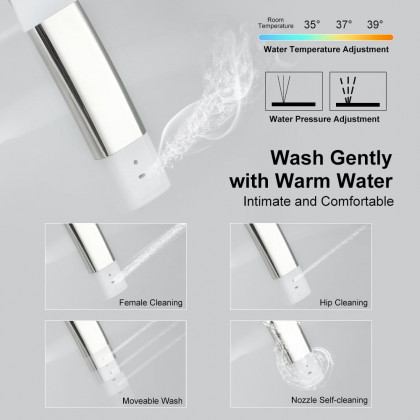 HMR - Automatic Wall-Mounted Smart Toilet with Auto Open/Close Lid 1.32 GPF