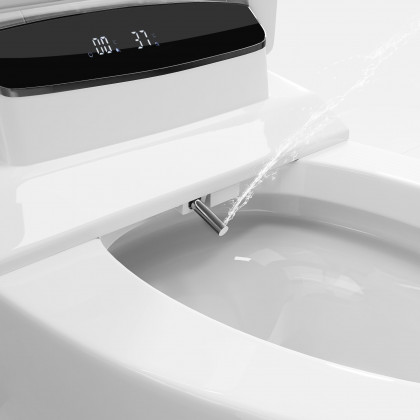 HMR Set of Two Automatic Flushing Smart Bidet Toilet - White, Standard