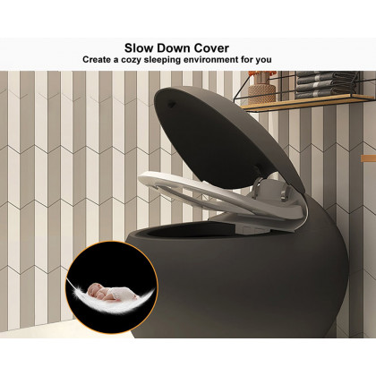 HMR - Set of Two Egg-Shaped Smart Bidet Toilet with Multi-Function Wand 1.28GPF