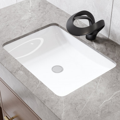 HMR Modern 39" Bathroom Vanity Set with Sink - Walnut