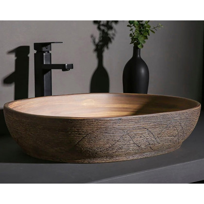 HMR - Ceramic Bathroom Vessel Sink Retro Washbasin