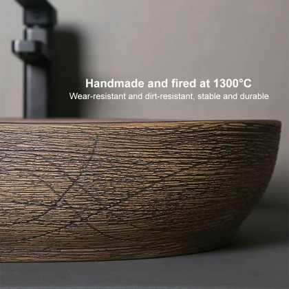 HMR - Ceramic Bathroom Vessel Sink Retro Washbasin
