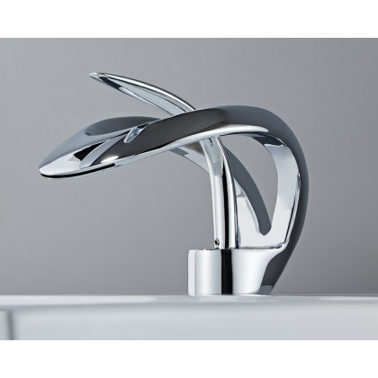 HMR Waterfall Bathroom Sink Faucet Single Handle Solid Brass - Chrome
