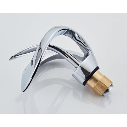 HMR Waterfall Bathroom Sink Faucet Single Handle Solid Brass - Chrome