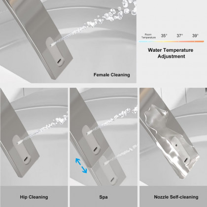 HMR - Automatic Egg-Shaped Smart Bidet Toilet with Multi-Function 1.32 GPF