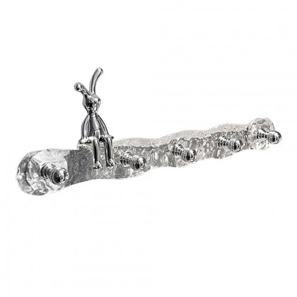 HMR - Water Ripple Acrylic Towel Rack Rabbit Wall Hanger Storage Hooks Decor for Bathroom